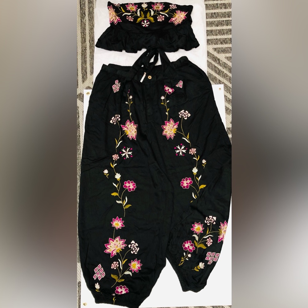 NWOUT Free People Embroidered 2 pieces set - Picture 3 of 3